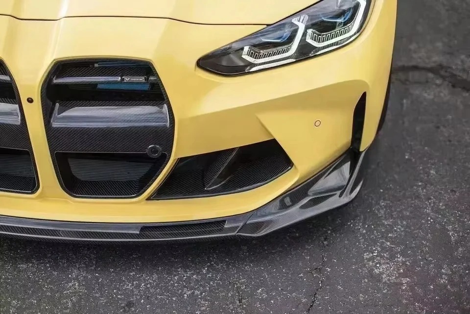 V Style Carbon Fiber Front Bumper Lip Front Lip for  G80 M3 G82 G83 M4 2020+